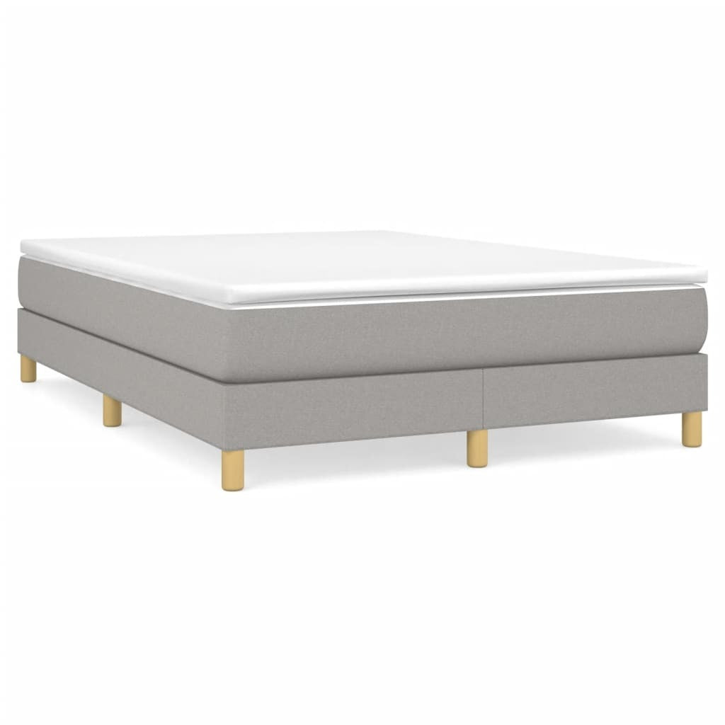 Box Spring Bed Frame Light Gray 59.8