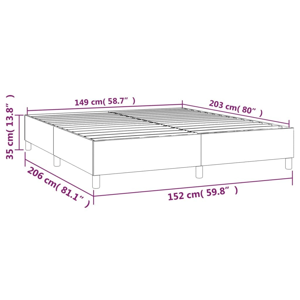 Box Spring Bed Frame White 59.8