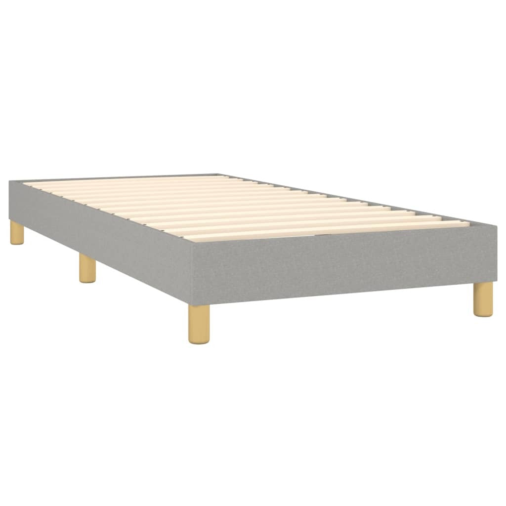 Box Spring Bed Frame Light Gray 39.4