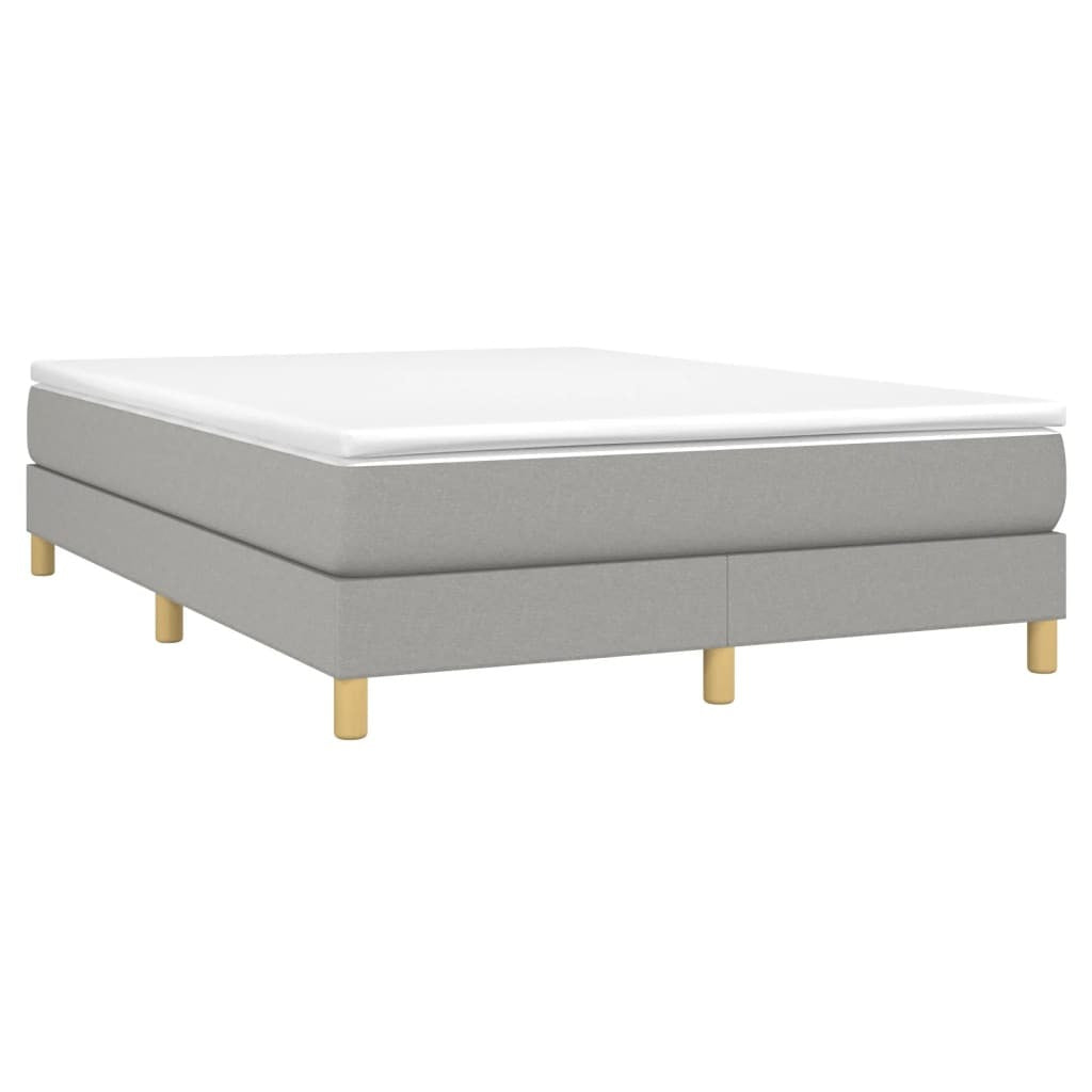 Box Spring Bed Frame Light Gray 59.8