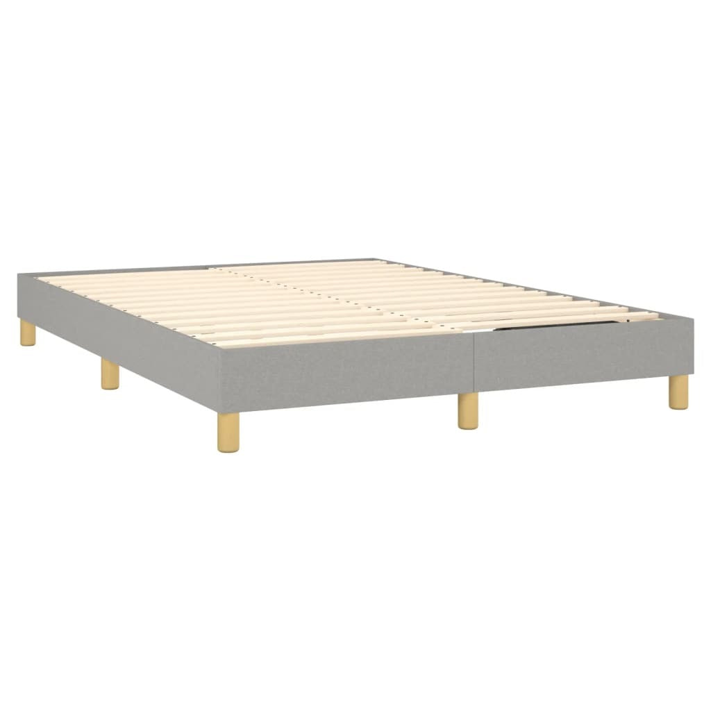 Box Spring Bed Frame Light Gray 59.8