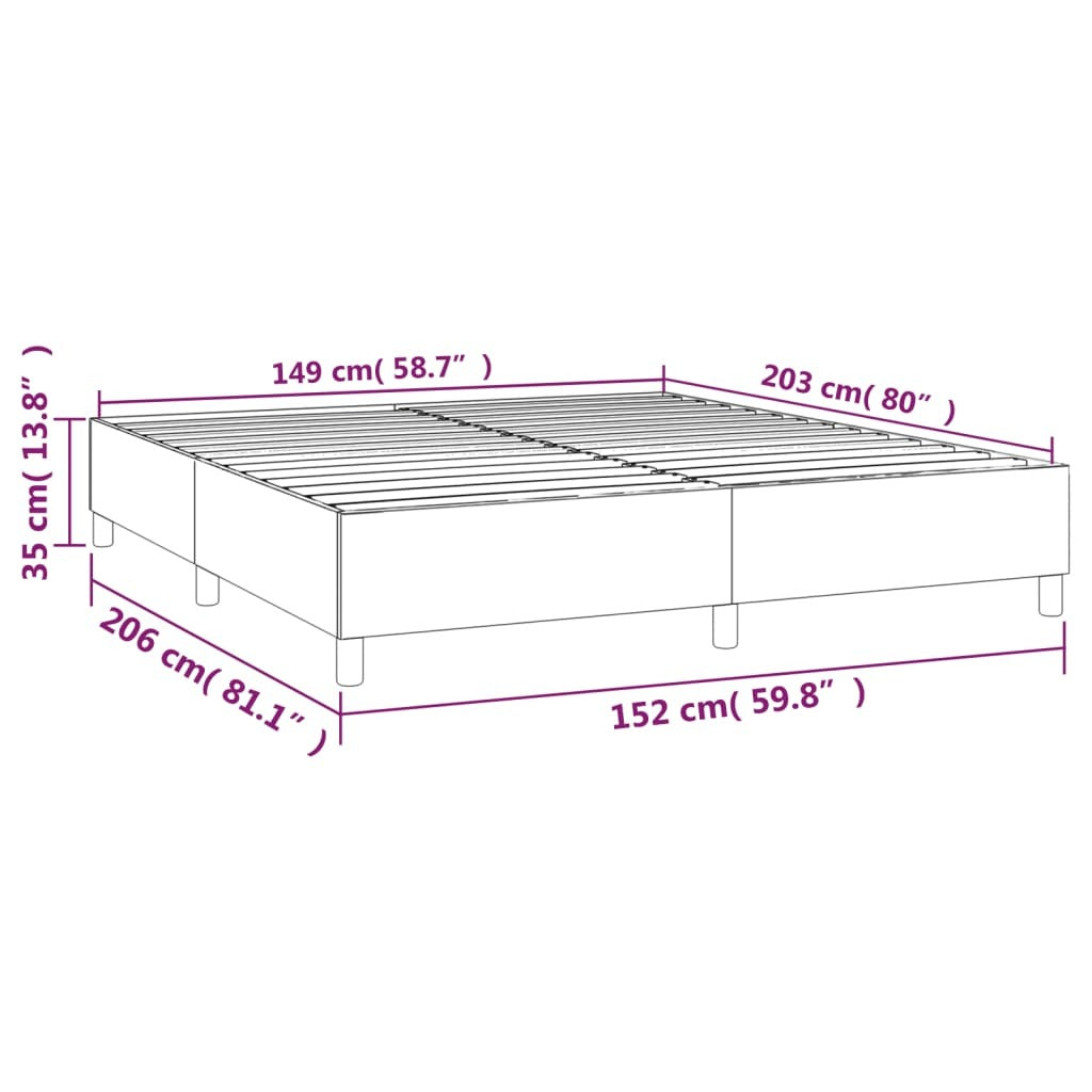 Box Spring Bed Frame Dark Gray 59.8